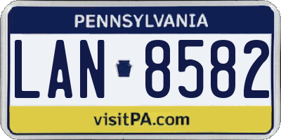 PA license plate LAN8582