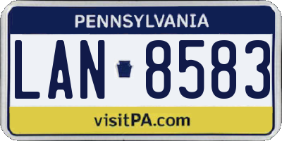 PA license plate LAN8583