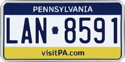 PA license plate LAN8591