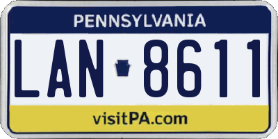 PA license plate LAN8611