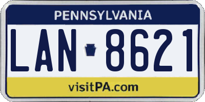 PA license plate LAN8621