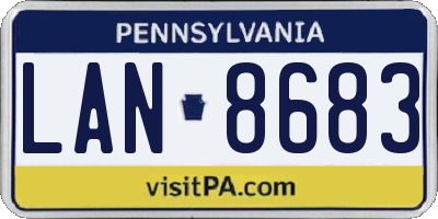 PA license plate LAN8683