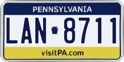 PA license plate LAN8711