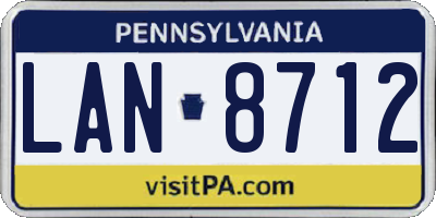 PA license plate LAN8712