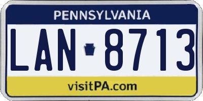 PA license plate LAN8713