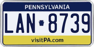 PA license plate LAN8739