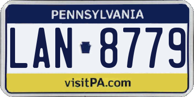 PA license plate LAN8779