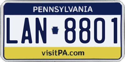 PA license plate LAN8801