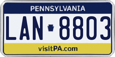 PA license plate LAN8803