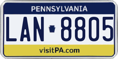 PA license plate LAN8805