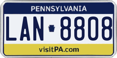 PA license plate LAN8808