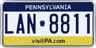 PA license plate LAN8811