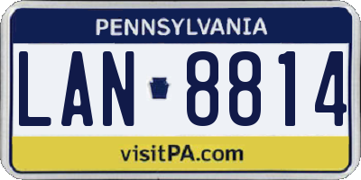 PA license plate LAN8814