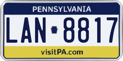 PA license plate LAN8817