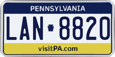 PA license plate LAN8820