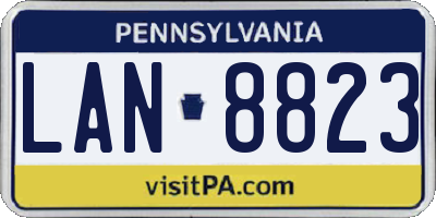 PA license plate LAN8823