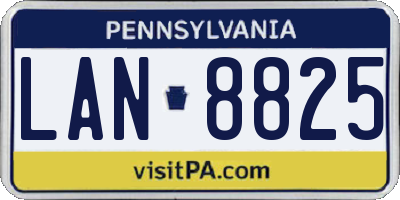 PA license plate LAN8825
