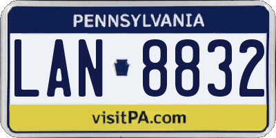 PA license plate LAN8832