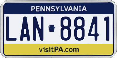 PA license plate LAN8841