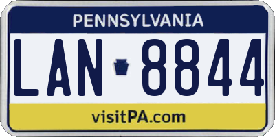 PA license plate LAN8844