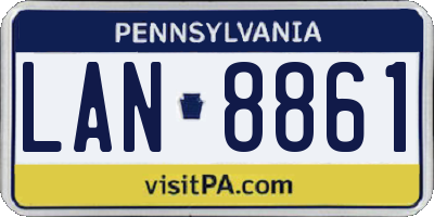 PA license plate LAN8861
