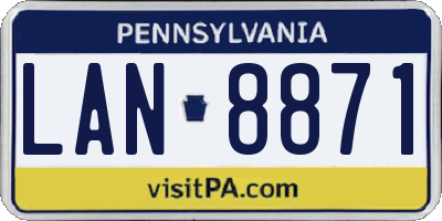 PA license plate LAN8871