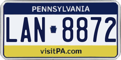 PA license plate LAN8872