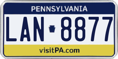 PA license plate LAN8877