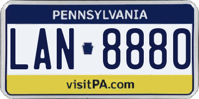 PA license plate LAN8880