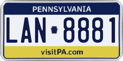 PA license plate LAN8881