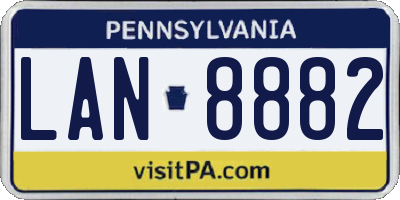 PA license plate LAN8882