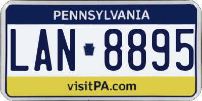 PA license plate LAN8895
