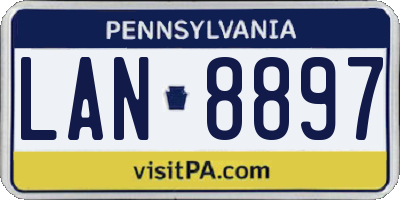 PA license plate LAN8897