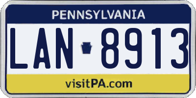 PA license plate LAN8913