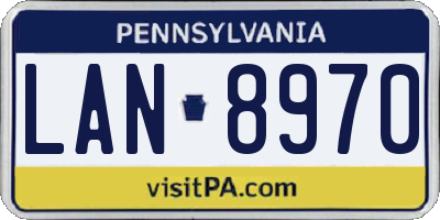 PA license plate LAN8970