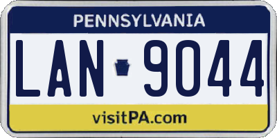PA license plate LAN9044