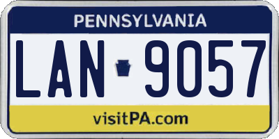 PA license plate LAN9057