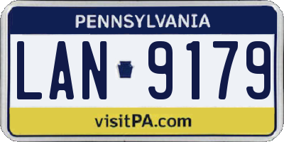 PA license plate LAN9179