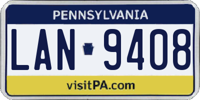 PA license plate LAN9408