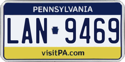 PA license plate LAN9469