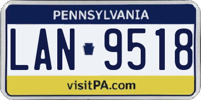 PA license plate LAN9518