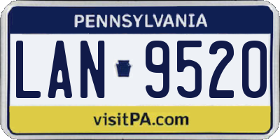 PA license plate LAN9520