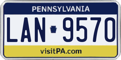 PA license plate LAN9570