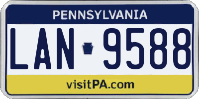 PA license plate LAN9588