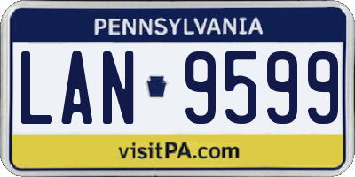 PA license plate LAN9599