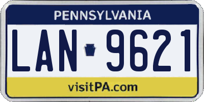 PA license plate LAN9621