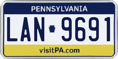 PA license plate LAN9691
