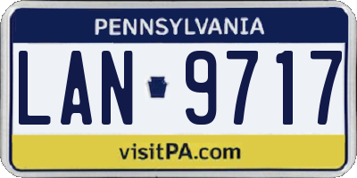 PA license plate LAN9717