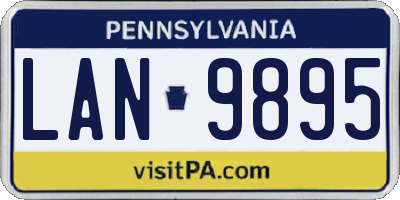 PA license plate LAN9895