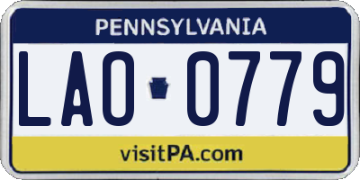PA license plate LAO0779